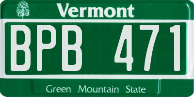 VT license plate BPB471