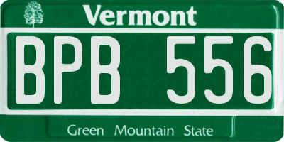 VT license plate BPB556