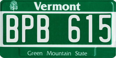 VT license plate BPB615