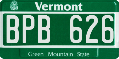 VT license plate BPB626