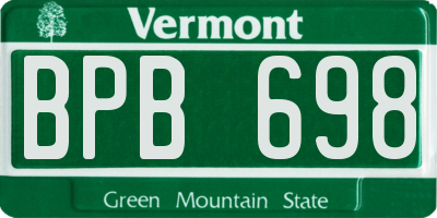 VT license plate BPB698