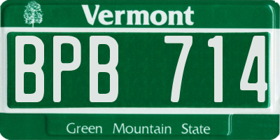 VT license plate BPB714