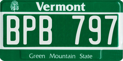 VT license plate BPB797