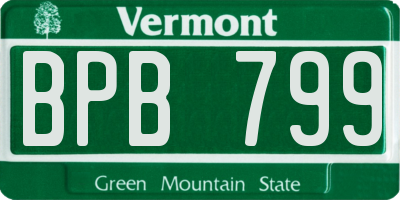 VT license plate BPB799