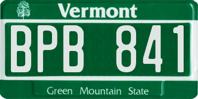 VT license plate BPB841
