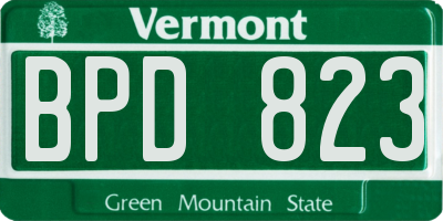 VT license plate BPD823