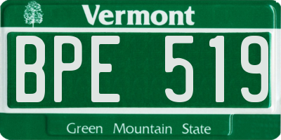 VT license plate BPE519