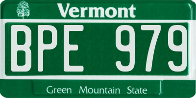 VT license plate BPE979