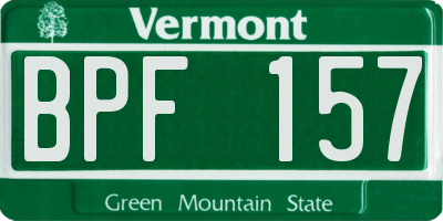 VT license plate BPF157