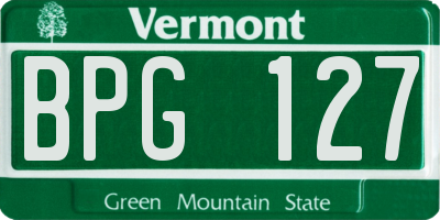 VT license plate BPG127