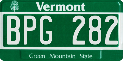 VT license plate BPG282