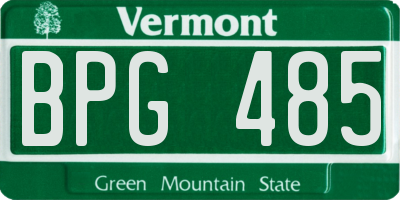 VT license plate BPG485