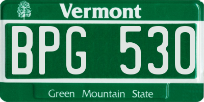 VT license plate BPG530