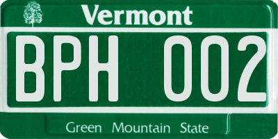 VT license plate BPH002