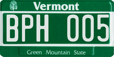 VT license plate BPH005