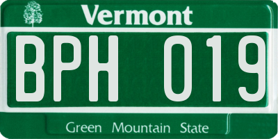 VT license plate BPH019