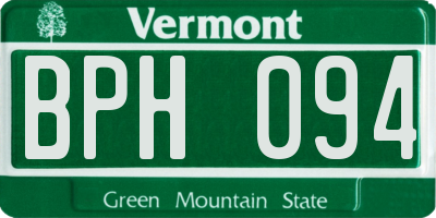 VT license plate BPH094