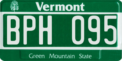 VT license plate BPH095