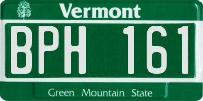 VT license plate BPH161