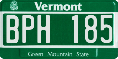 VT license plate BPH185