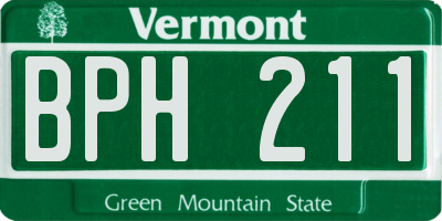 VT license plate BPH211