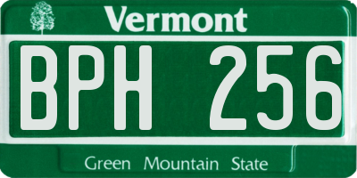 VT license plate BPH256
