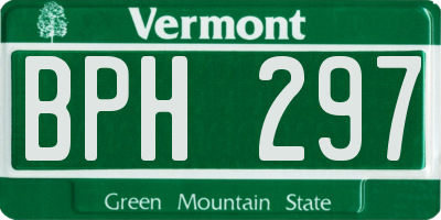 VT license plate BPH297