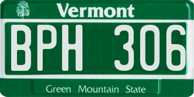 VT license plate BPH306