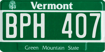 VT license plate BPH407