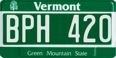 VT license plate BPH420