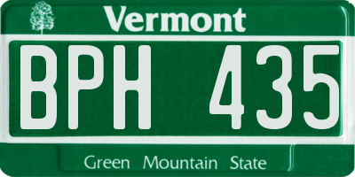 VT license plate BPH435