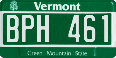 VT license plate BPH461