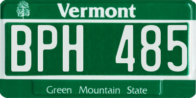 VT license plate BPH485