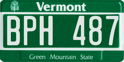 VT license plate BPH487