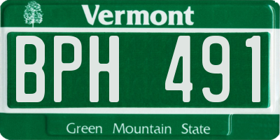 VT license plate BPH491