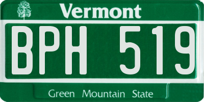 VT license plate BPH519