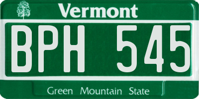 VT license plate BPH545