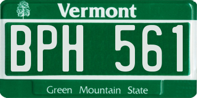 VT license plate BPH561