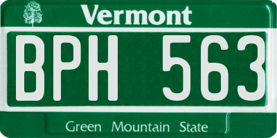 VT license plate BPH563