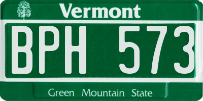 VT license plate BPH573