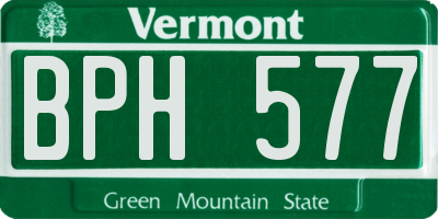 VT license plate BPH577