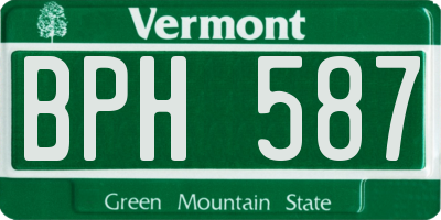 VT license plate BPH587