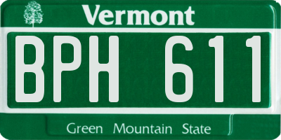 VT license plate BPH611