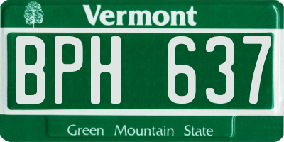 VT license plate BPH637