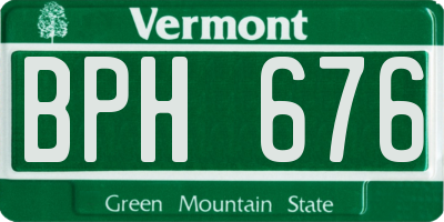 VT license plate BPH676