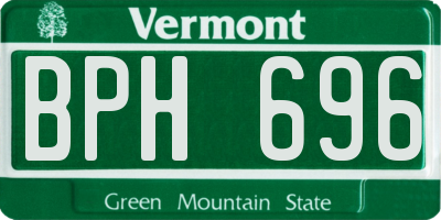 VT license plate BPH696