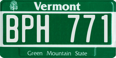 VT license plate BPH771