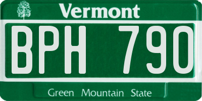 VT license plate BPH790