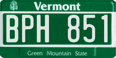 VT license plate BPH851