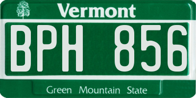 VT license plate BPH856